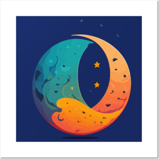 Cute Moon Posters and Art
